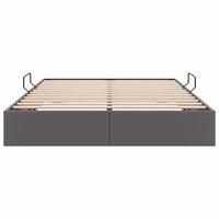 Letto con Contenitore Grigio 140 x 200 cm Pelle sintetica 3369951