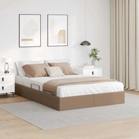 Letto con Contenitore Cappuccino 140 x 200 cm Pelle sintetica 3369952
