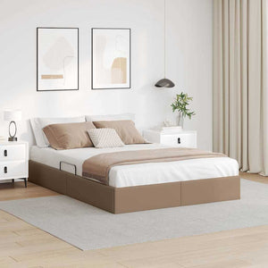 Letto con Contenitore Cappuccino 140 x 200 cm Pelle sintetica 3369952
