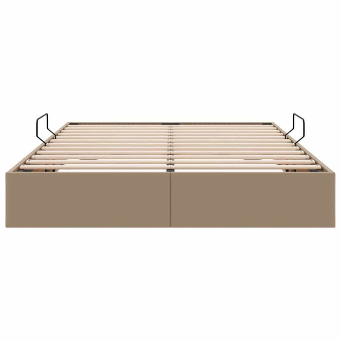 Letto con Contenitore Cappuccino 140 x 200 cm Pelle sintetica 3369952