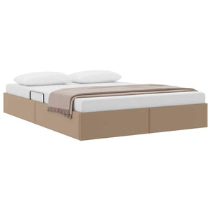 Letto con Contenitore Cappuccino 140 x 200 cm Pelle sintetica 3369952