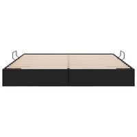 Letto con Contenitore Nero 160 x 200 cm Pelle sintetica 3369953