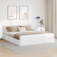 Letto con Contenitore Bianco Puro 160 x 200 cm Pelle sintetica 3369954