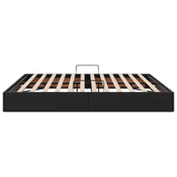 Letto con Contenitore Nero 180 x 200 cm Pelle sintetica 3369957