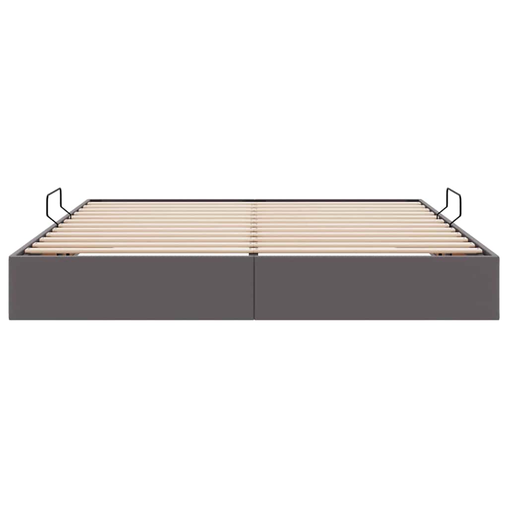 Letto con Contenitore Grigio 180 x 200 cm Pelle sintetica 3369959