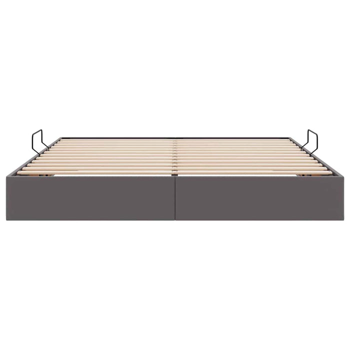 Letto con Contenitore Grigio 180 x 200 cm Pelle sintetica 3369959