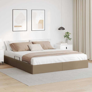 Letto con Contenitore Cappuccino 180 x 200 cm Pelle sintetica 3369960