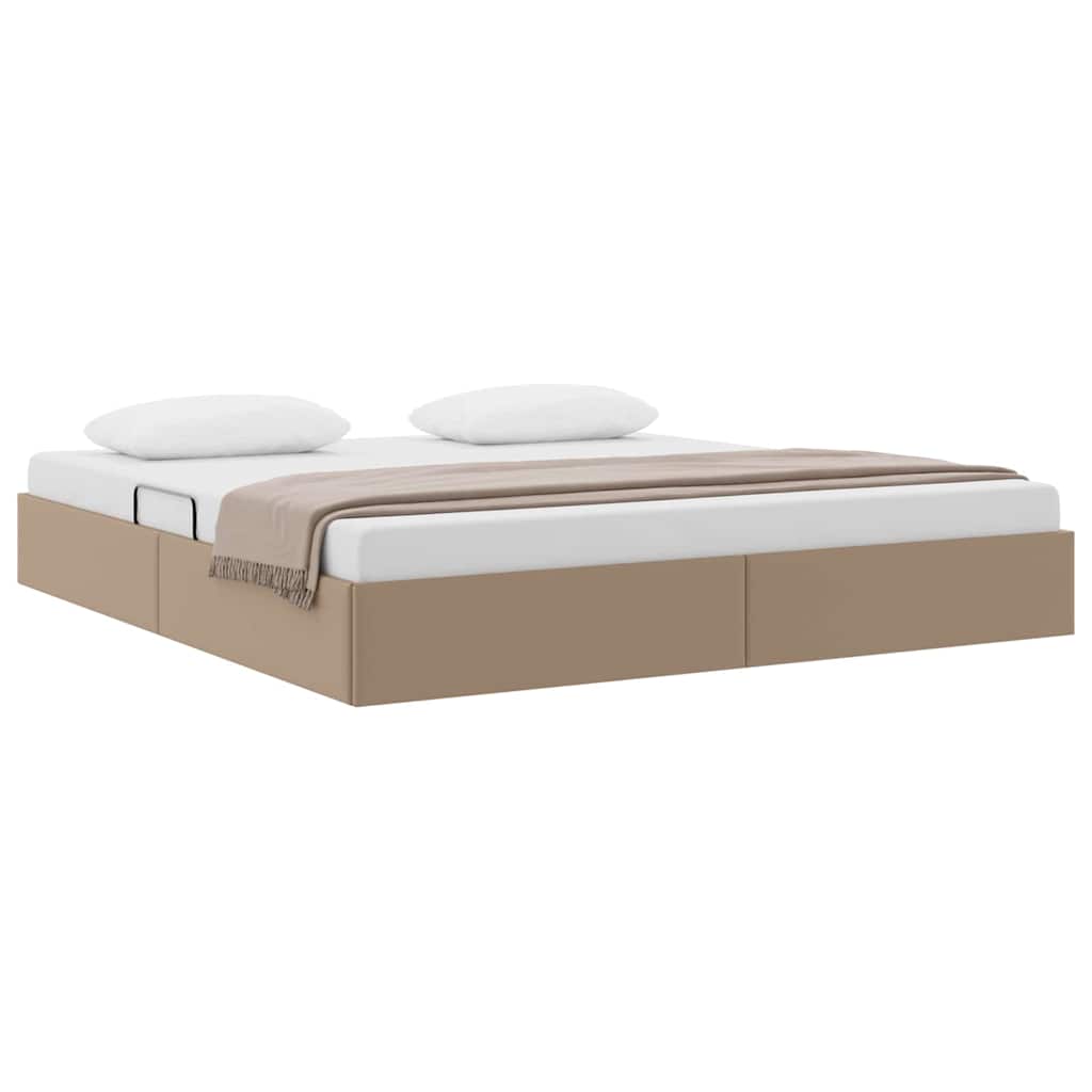 Letto con Contenitore Cappuccino 180 x 200 cm Pelle sintetica 3369960