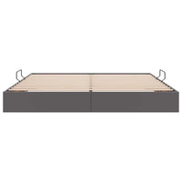 Letto con Contenitore Grigio 200 x 200 cm Pelle sintetica 3369963