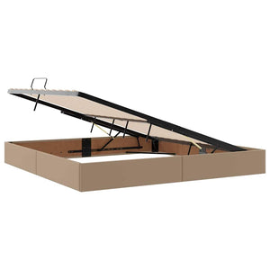 Letto con Contenitore Cappuccino 200 x 200 cm Pelle sintetica 3369964