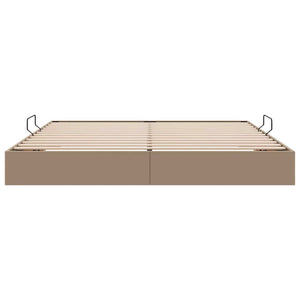 Letto con Contenitore Cappuccino 200 x 200 cm Pelle sintetica 3369964