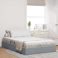 Letto con Contenitore Grigio chiaro 120 x 200 cm Tessuto 3369998