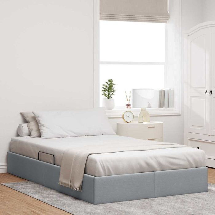 Letto con Contenitore Grigio chiaro 120 x 200 cm Tessuto 3369998