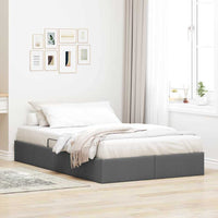 Letto con Contenitore Grigio scuro 120 x 200 cm Tessuto 3369999
