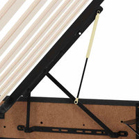 Letto con Contenitore con materasso Nero 120 x 200 cm Tessuto 3370000