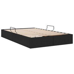 Letto con Contenitore con materasso Nero 120 x 200 cm Tessuto 3370000