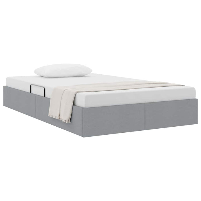 Letto con Contenitore Grigio chiaro 120 x 200 cm Tessuto 3370004