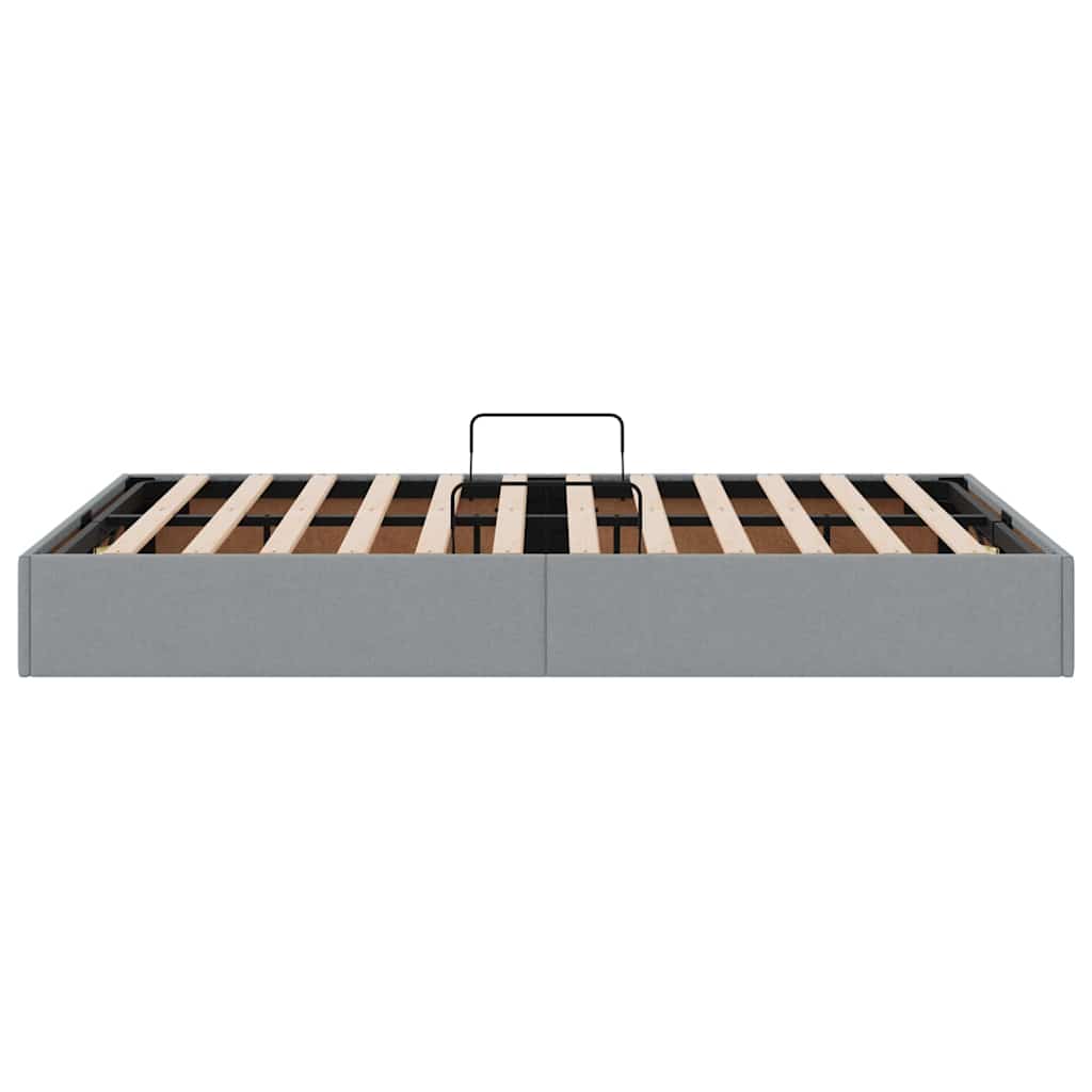 Letto con Contenitore Grigio chiaro 120 x 200 cm Tessuto 3370004