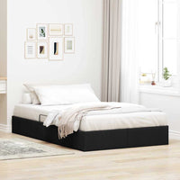 Letto con Contenitore con materasso Nero 120 x 200 cm Tessuto 3370006