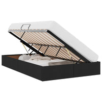 Letto con Contenitore con materasso Nero 120 x 200 cm Tessuto 3370006