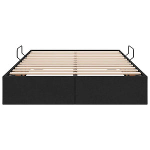 Letto con Contenitore con materasso Nero 120 x 200 cm Tessuto 3370006