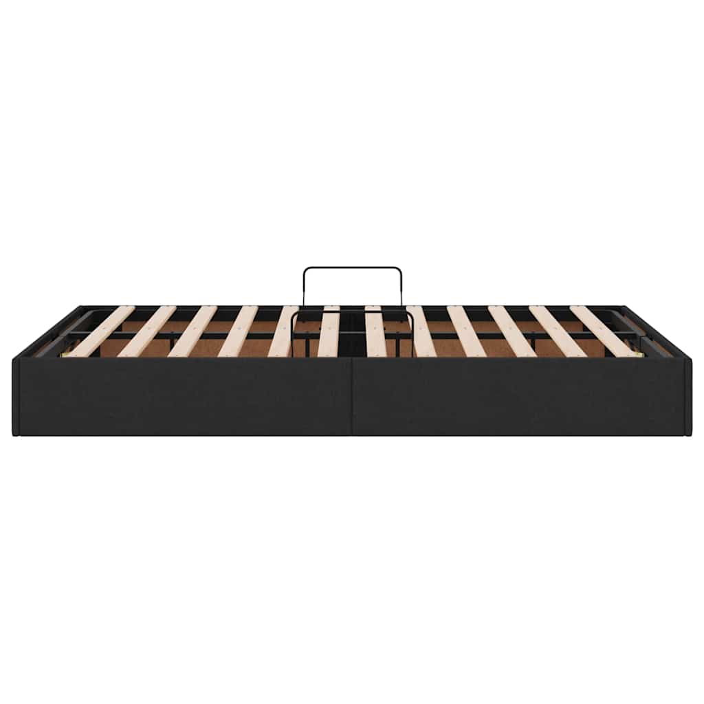 Letto con Contenitore con materasso Nero 120 x 200 cm Tessuto 3370006