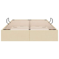 Letto con Contenitore con materasso Crema 120 x 200 cm Tessuto 3370008