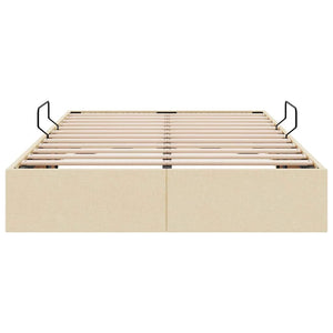 Letto con Contenitore con materasso Crema 120 x 200 cm Tessuto 3370008