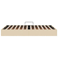 Letto con Contenitore con materasso Crema 120 x 200 cm Tessuto 3370008