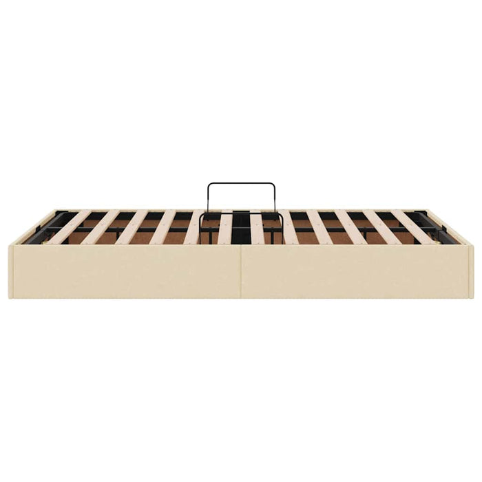 Letto con Contenitore con materasso Crema 120 x 200 cm Tessuto 3370008