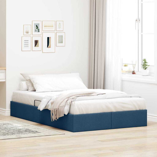 Letto con Contenitore con materasso Blu 120 x 200 cm Tessuto 3370009