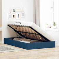 Letto con Contenitore con materasso Blu 120 x 200 cm Tessuto 3370009