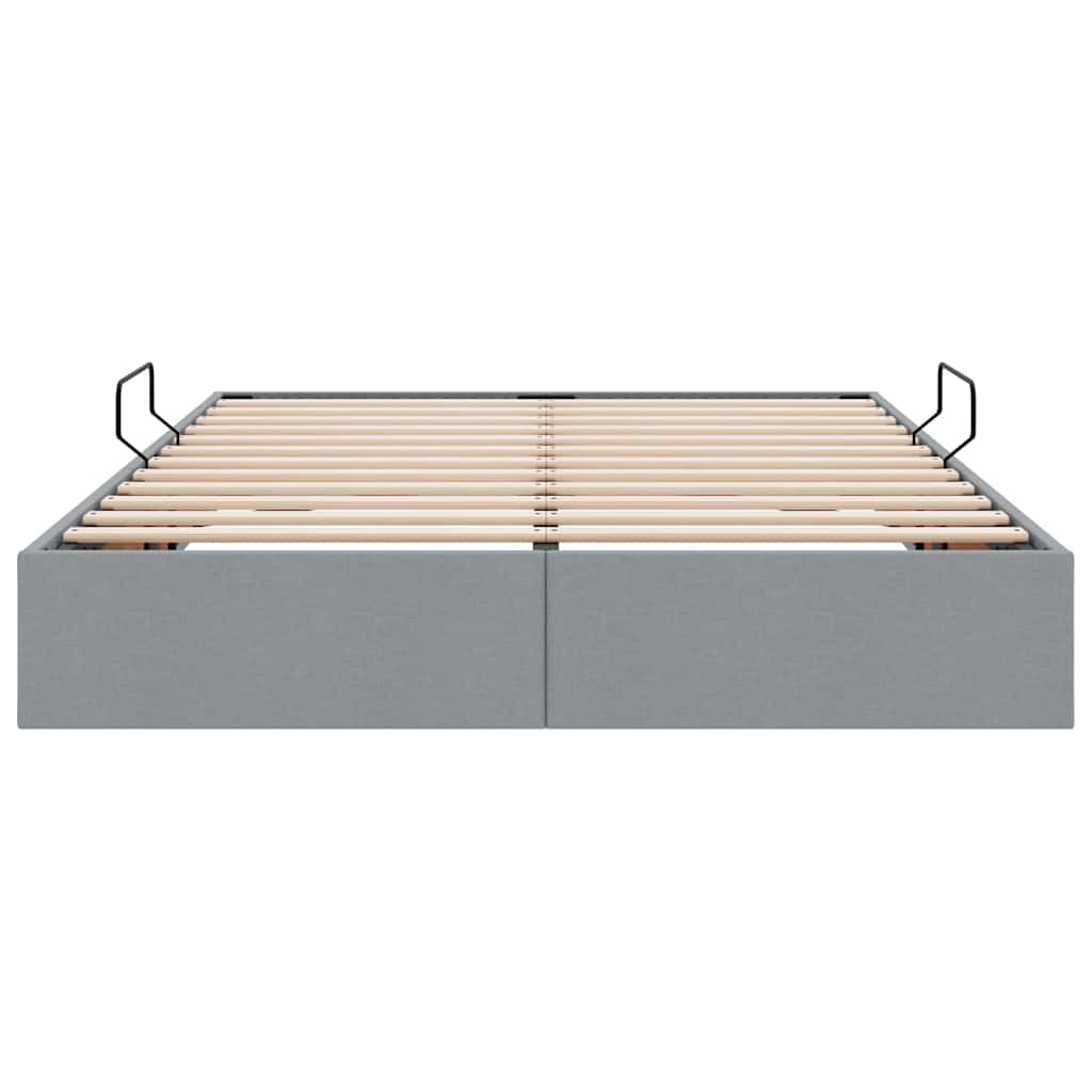 Letto con Contenitore Grigio chiaro 140 x 190 cm Tessuto 3370010