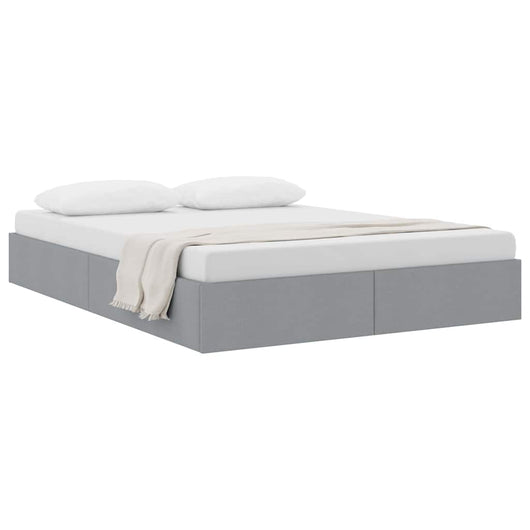 Letto con Contenitore Grigio chiaro 140 x 190 cm Tessuto 3370010