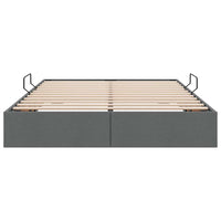 Letto con Contenitore Grigio scuro 140 x 190 cm Tessuto 3370011