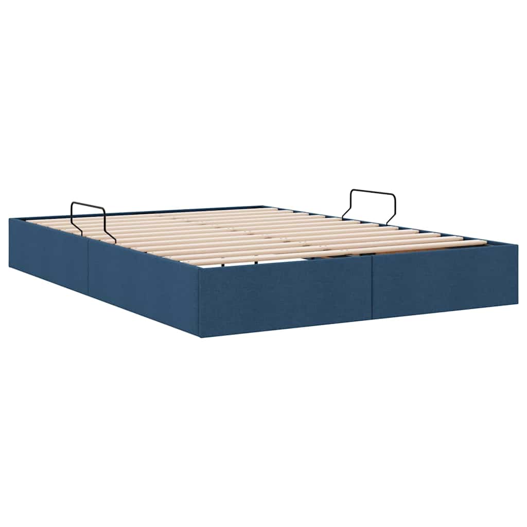 Letto con Contenitore con materasso Blu 140 x 190 cm Tessuto 3370015