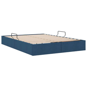 Letto con Contenitore con materasso Blu 140 x 190 cm Tessuto 3370015