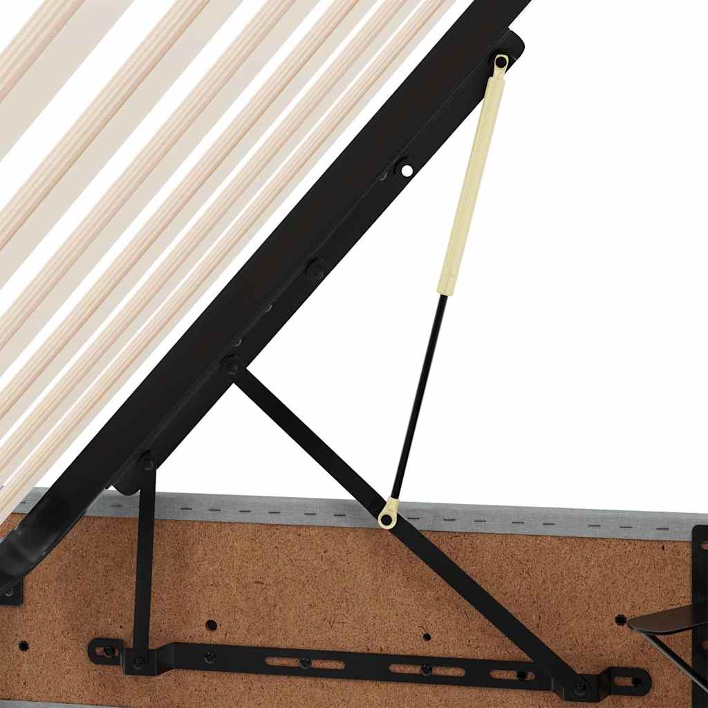 Letto con Contenitore Grigio chiaro 140 x 200 cm Tessuto 3370016