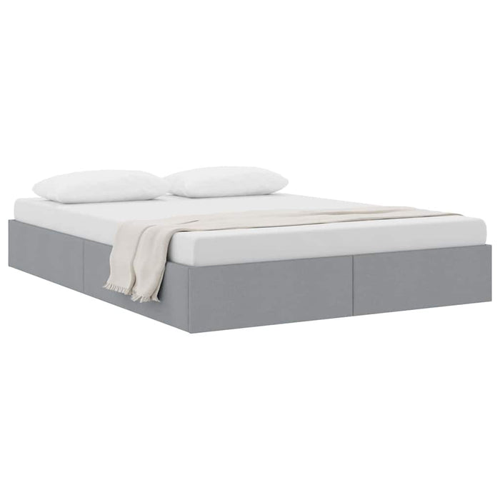 Letto con Contenitore Grigio chiaro 140 x 200 cm Tessuto 3370016