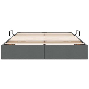 Letto con Contenitore Grigio scuro 140 x 200 cm Tessuto 3370017