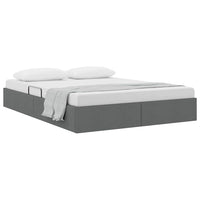 Letto con Contenitore Grigio scuro 140 x 200 cm Tessuto 3370017