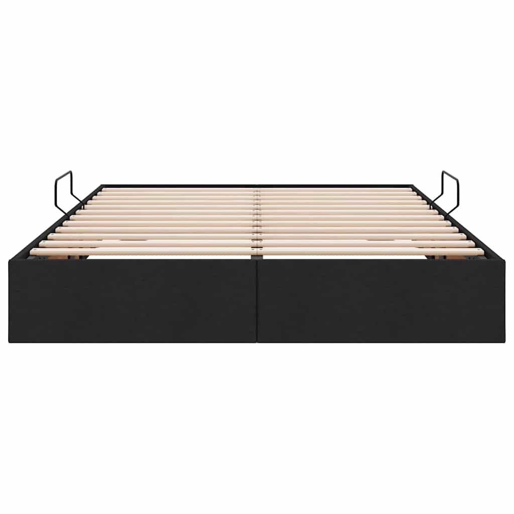 Letto con Contenitore con materasso Nero 140 x 200 cm Tessuto 3370018