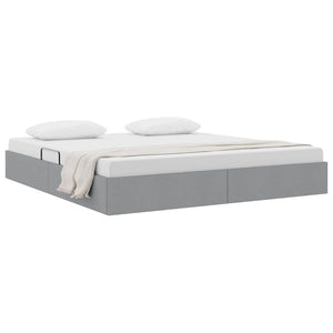 Letto con Contenitore Grigio chiaro 160 x 200 cm Tessuto 3370022