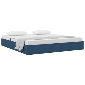 Letto con Contenitore con materasso Blu 160 x 200 cm Tessuto 3370027