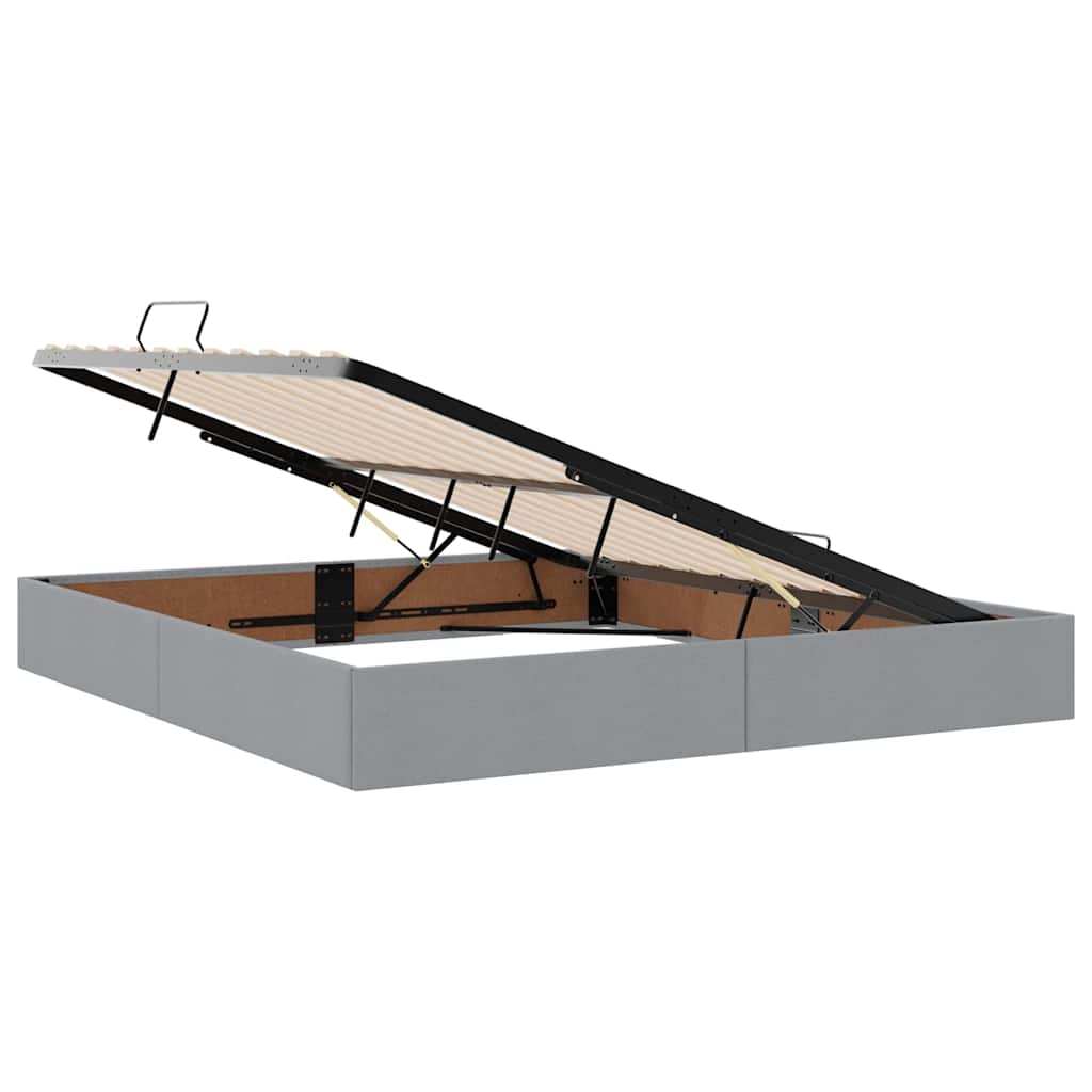 Letto con Contenitore Grigio chiaro 180 x 200 cm Tessuto 3370028