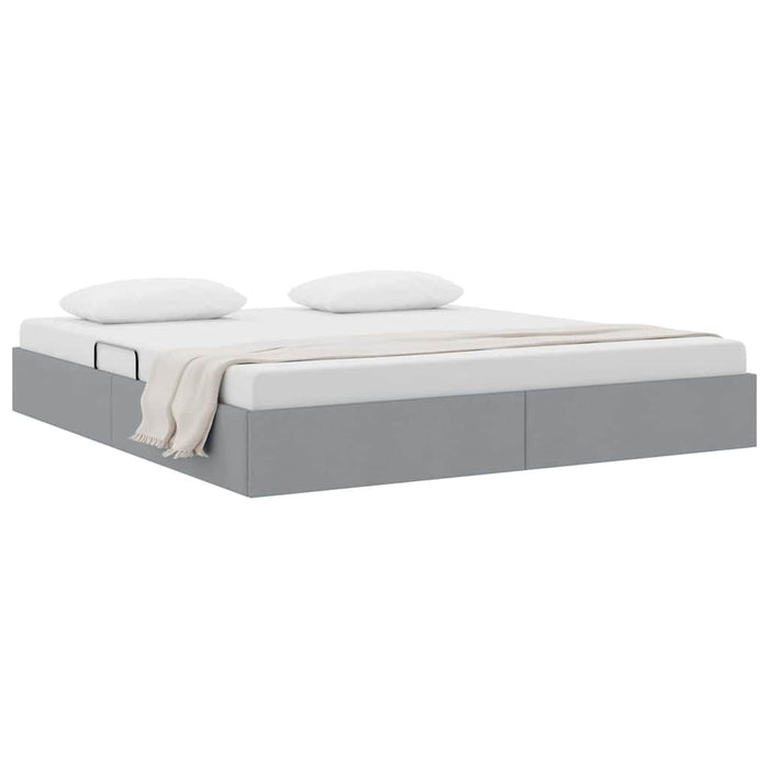 Letto con Contenitore Grigio chiaro 180 x 200 cm Tessuto 3370028