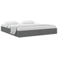 Letto con Contenitore Grigio scuro 180 x 200 cm Tessuto 3370029