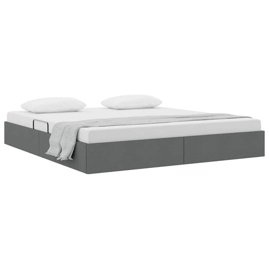 Letto con Contenitore Grigio scuro 180 x 200 cm Tessuto 3370029