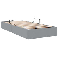 Letto con Contenitore Grigio chiaro 90 x 190 cm Tessuto 3370043