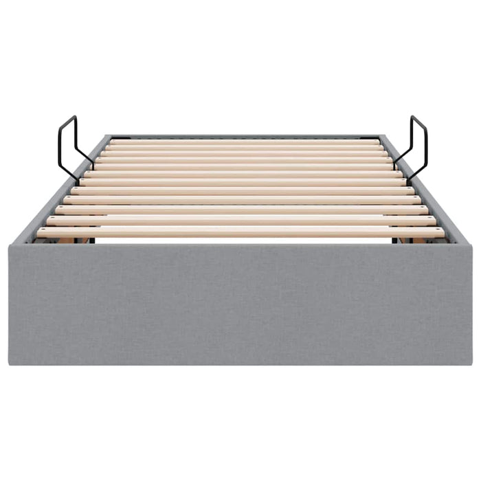 Letto con Contenitore Grigio chiaro 90 x 190 cm Tessuto 3370043